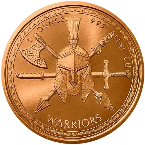 1 oz Spartan Warriors Copper Round (New) APR 57
