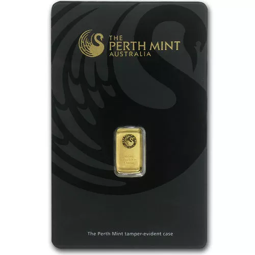 1 Gram Perth Mint Gold Bar (New w/ Assay) APR 57