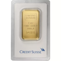 1 oz Credit Suisse Gold Bar (New w/ Assay) APR 57
