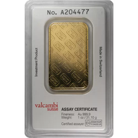 1 oz Credit Suisse Gold Bar (New w/ Assay) APR 57