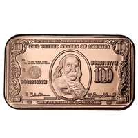 1 oz $100 Banknote Copper Bar (New) APR 57