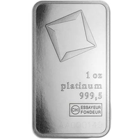 1 oz Valcambi Platinum Bar (New w/ Assay) APR 57