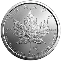 2019 1 oz Canadian Platinum Maple Leaf Coin (BU) APR 57