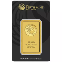 50 Gram Perth Mint Gold Bar (New w/ Assay) APR 57