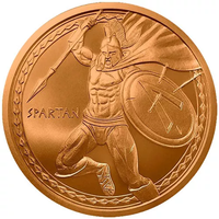 1 oz Spartan Warriors Copper Round (New) APR 57