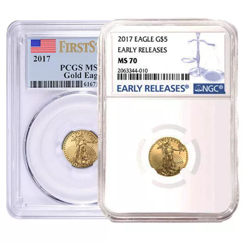 1/10 oz American Gold Eagle MS70 (Random Year, Varied Label, PCGS or NGC) APR 57