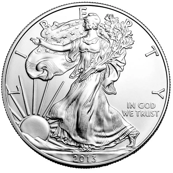 2013 1 oz American Silver Eagle Coin APR 57