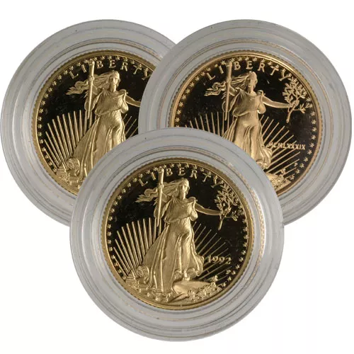 1/4 oz Proof American Gold Eagles (Random Year, Capsules Only) APR 57