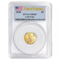 2020 1/10 oz American Gold Eagle Coin PCGS MS69 FS APR 57