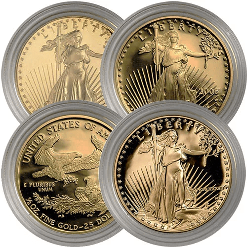 1/2 oz Proof American Gold Eagles (Random Year, Capsules Only) APR 57