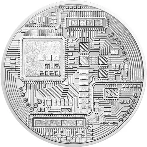 1 oz Crypto Commemorative Bitcoin Silver Round (New) APR 57