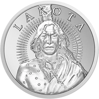 1 oz Silver Lakota Crazy Horse Round (New) APR 57