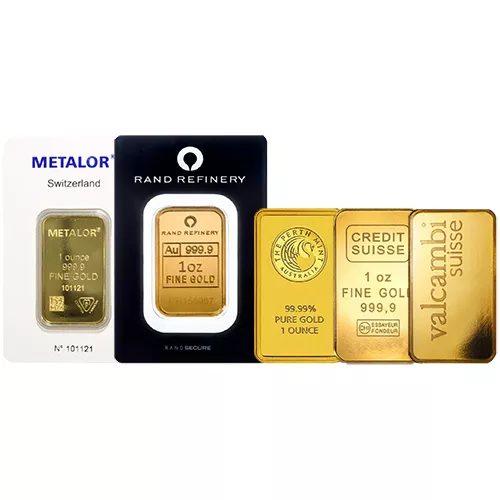 1 oz Gold Bar (Varied Condition, Any Mint, .999+) APR 57