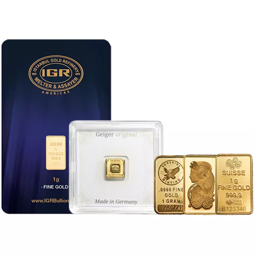 1 Gram Gold Bar (Varied Condition, Any Mint) - $120 APR Value! APR 57
