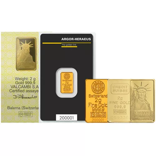 2 Gram Gold Bar (Varied Condition, Any Mint) APR 57