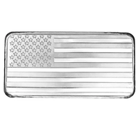 10 oz SilverTowne American Flag Silver Bar (New) APR 57