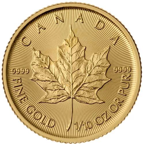 1/10 oz Canadian Gold Maple Leaf (Random Year, BU) APR 57