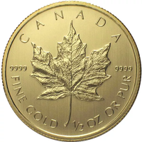 1/2 oz Canadian Gold Maple Leaf (Random Year, BU) APR 57