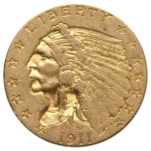 Pre-33 $2.50 Indian Gold Quarter Eagle (XF) APR 57