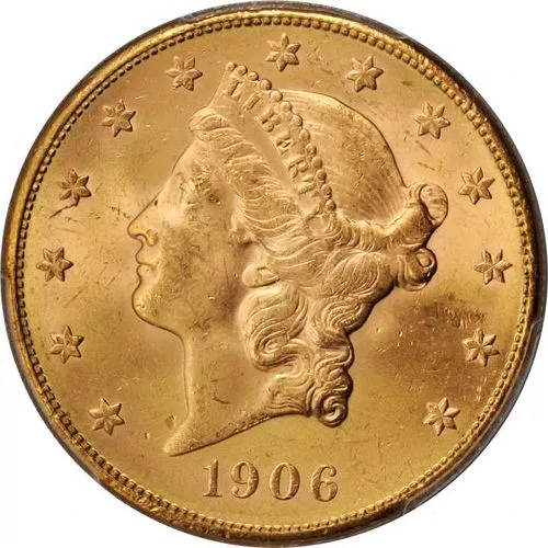 Pre-33 $20 Liberty Gold Double Eagle Coin (Cleaned) APR 57