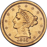 Pre-33 $2.50 Liberty Gold Quarter Eagle Coin (XF) APR 57