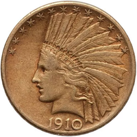 Pre-33 $10 Indian Gold Eagle Coin (AU) APR 57
