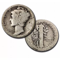 90% Silver Mercury Dimes ($1 FV, Circulated) APR 57