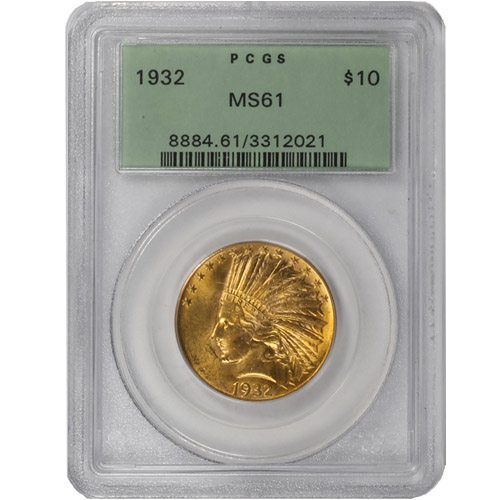 Pre-33 $10 Indian Gold Eagles (MS61, PCGS or NGC) APR 57