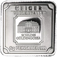 5 Gram Geiger Square Silver Bar (New) APR 57