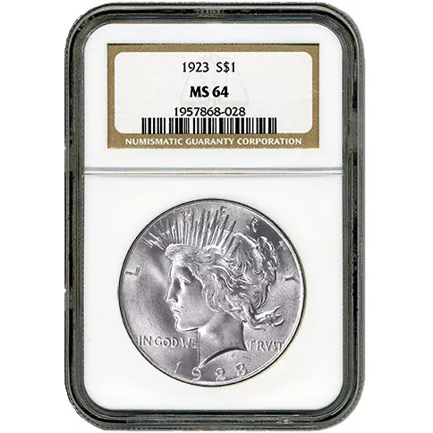 Peace Silver Dollar Coin NGC MS64 (1922-26, 1934-35) APR 57