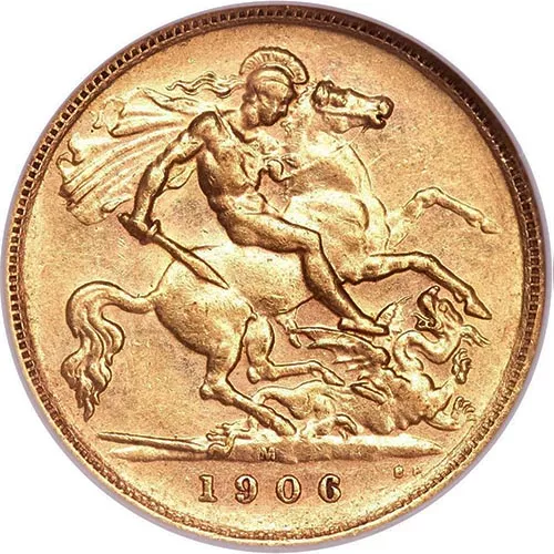 Great Britain Gold 1/2 Sovereign – Old English APR 57