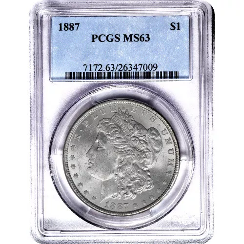 Morgan Silver Dollar Coin PCGS MS63 (1878-1904) APR 57