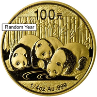 1/4 oz Chinese Gold Panda Coin (Random Year, Unsealed) APR 57