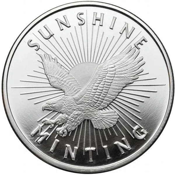 1 oz Sunshine Silver Round (New, MintMark SI) APR 57