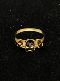 Designer Solid Yellow Gold Garnet & Diamond Ring - $4K Appraisal Value w/ CoA! APR 57