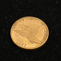 U.S. 1 Cent Flying Eagle 1857 - $800 Appraisal Value w/ CoA! @ APR 57
