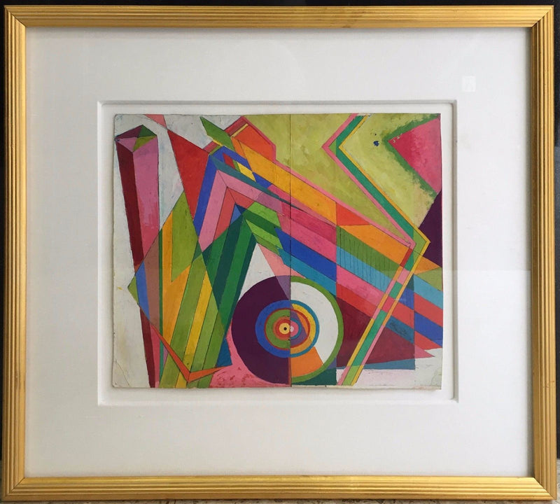 Orginal Signed Rolph Scarlett "Abstract" Gouache Painting c.1940's - $15K VALUE APR 57