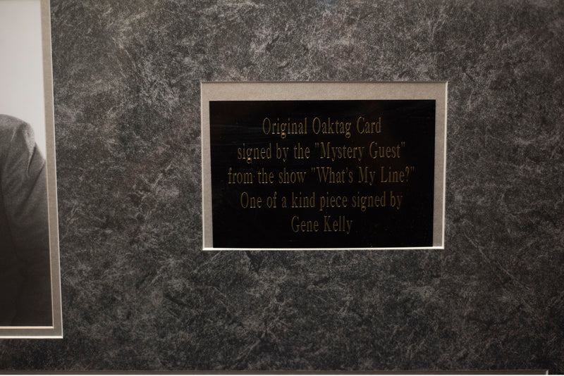 GENE KELLY "What's My Line" Autographed Slate, C. 1957 - COA- $20k APR!!@ APR 57