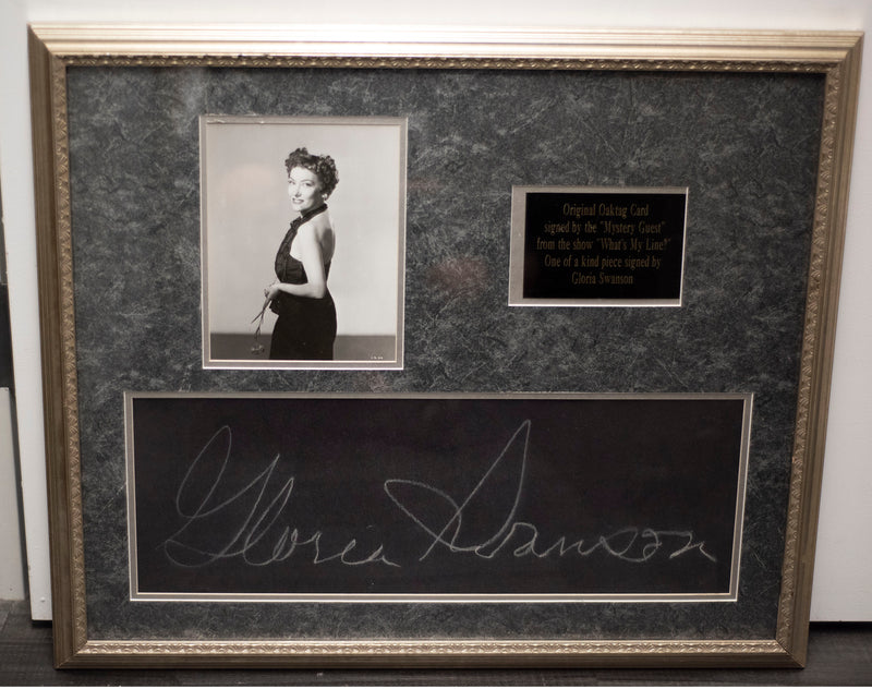 GLORIA SWANSON "What's My Line?" Autographed Slate, C. 1965 - $15K Appraisal Value! @ APR 57