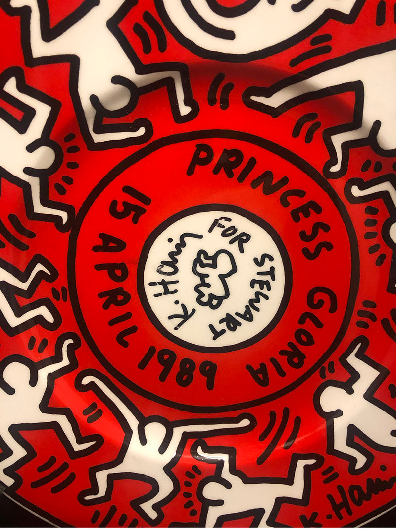 Keith Haring, Signed Princess Gloria Birthday Plate, c.1989 - $15K Appraisal Value! @ APR 57