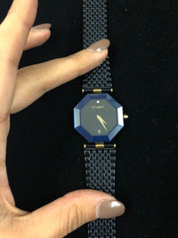 H. STERN Unisex Octagon Stainless Steel Blue Sapphire Watch w/ Diamond Dial - $10K Appraisal Value! APR 57