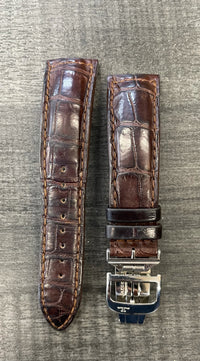 Jaeger Lecoultre Dark Brown Padded Stitched Alligator Watch Strap  $800 VALUE w/ APR 57