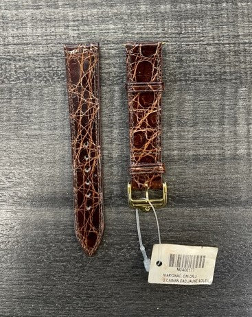 BAUME & MERCIER Brown Crocodile Leather Watch Strap - $800 APR VALUE w/ CoA! APR 57