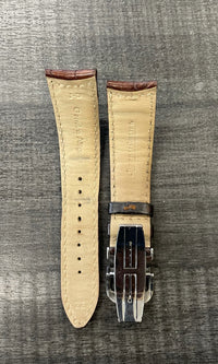 Jaeger Lecoultre Dark Brown Padded Stitched Alligator Watch Strap  $800 VALUE w/ APR 57