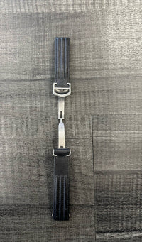CARTIER Black Padded Leather Watch Strap Deployment Buckle - $800 VALUE w/ Co A! APR57