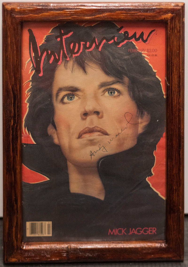 ANDY WARHOL SIGNED- Original Vintage Interview Magazine Cover- w/COA- $6K APR!! APR 57