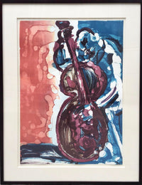 ROMARE BEARDEN "Walking Bass"Limited Edition Lithograph (35/175), Jazz Series C.1979 -$15K VALUE * APR 57