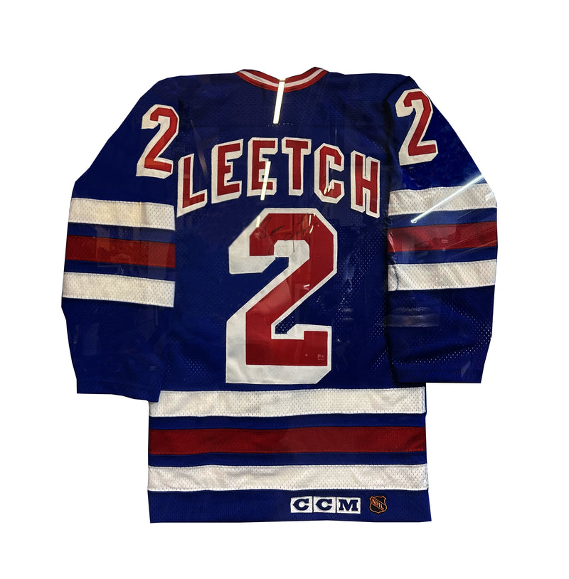 Brian Leetch Signed NY Rangers Original CCM Style NHL Jersey – $3K APR W COA! APR 57