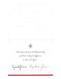 Lyndon B. Johnson and Lady Bird Johnson Holiday Card - $1K APR Value w/ CoA! APR 57