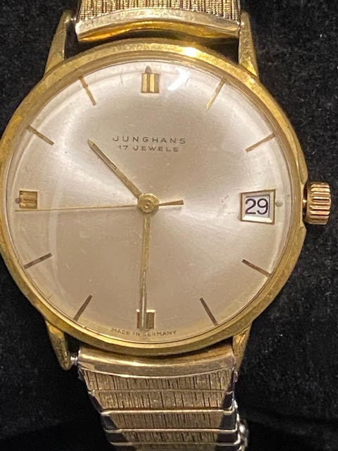JUNGHANS Vintage c1950s 17-Jewel Gold-Tone German-Made Wristwatch - $5K APR Value w/ CoA! APR 57